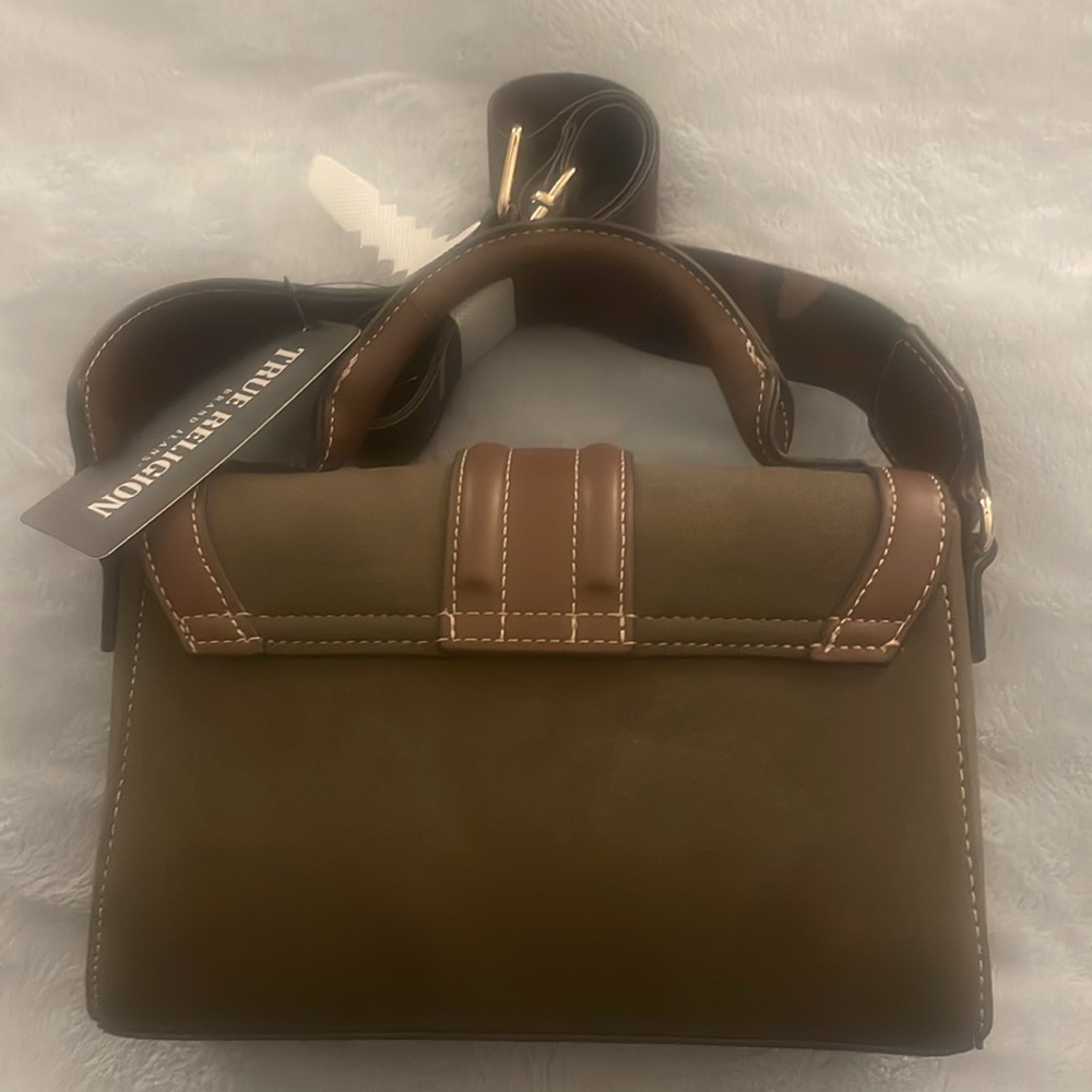 Olive True Religion Snap Closure Bag - Picture 3 of 9